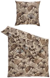 Novel Новое фланелевое постельное белье 135x200 см, бежевый цветочный узор
