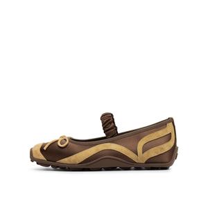 Туфли Мэри Джейн на плоской подошве с несколькими обхватами Happiness, женские Joypeace, Brown