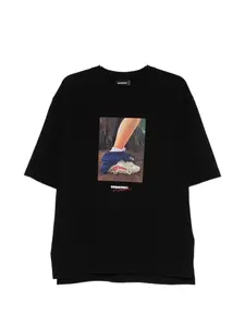 Футболка с короткими рукавами и круглым вырезом Dsquared2, черный