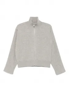 Кардиган на молнии с высоким воротником JIL SANDER, серый