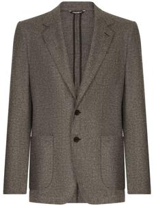 Dolce & Gabbana однобортный пиджак с заостренными лацканами, серый