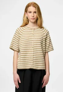 Кардиган pcmalou gestreifte Pieces, Greige