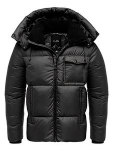 Зимняя куртка с капюшоном черного цвета Humy