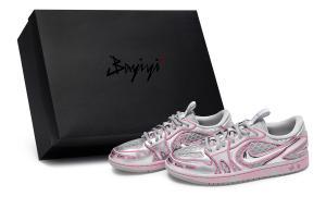 Jordan Кроссовки Air 1 Vintage женские Low top Silver/Pink