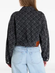 Жакет из джинсовой ткани с артикулированным кроем Calvin Klein, черный