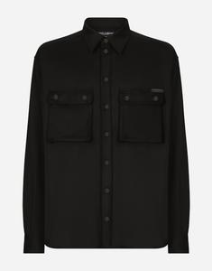 Оверсайз фланелевая рубашка Dolce & Gabbana, черный