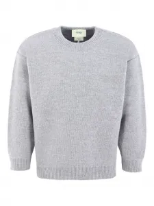 Свитер с логотипом FENDI KIDS, серый