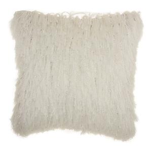 Плетеная подушка Mina Victory Shag Shag, белый