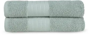 Доброе утро банные полотенца "Uni" (набор, 2 шт., 2 банных полотенца (70х140 см), с тканым краем) Good morning 70х14 см (2 шт.), цвет Sage grün