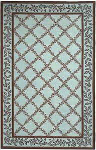 Ковер SAFAVIEH, 122 x 122 см, Chelsea Collection Blue / Brown HK230J ручной работы в стиле французской провинции из шерсти