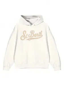 Худи с логотипом Mc2 Saint Barth Kids, белый