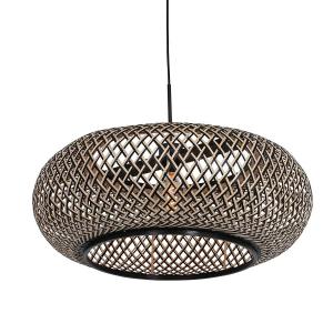 Подвесной светильник Steinhauer Maze, железо/бамбук - 1 лампа - черный