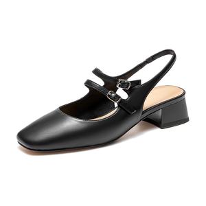 AOKANG Туфли Мэри Джейн женские, черные/экрю/абрикосовые