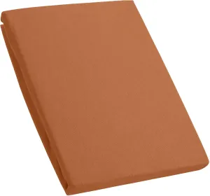 Простыня KUM на подгонке "Простыня из трикотажа премиум-класса" 180-200х200 см, 1 шт., карамель