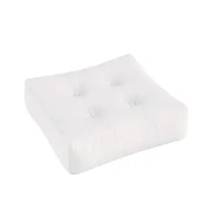 Пуф MORE POUF OUT Сделано в Европе, несколько цветов, универсальное использование (В/Ш/Г примерно: 70x70x22 см, гибкое место для сидения, водо- и грязеотталкивающий, для использования на улице) Karup Design, белый