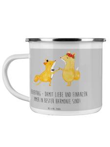 Кофейная кружка с брачным контрактом, любовью, финансами и надписью на языке Heather Grey. Mr. & Mrs. Panda