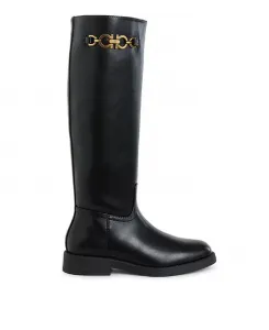 Ботинки до икры Kiang с декоративными металлическими цепочками London Rag, черный