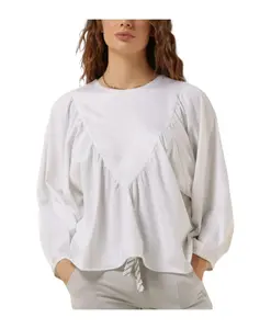 Блузка с объемными рукавами 10Days, белый