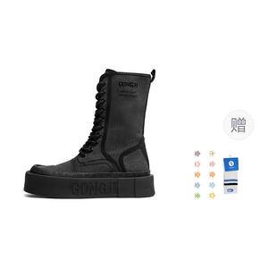 Женские скейтерские кеды Shared Path Square Inch Land, черный GONGJI, черный (Подарок)