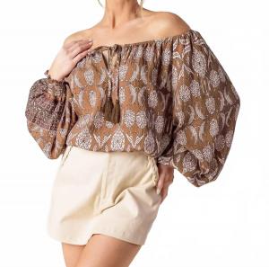 Бохо-блузка в коричневом цвете FLYING TOMATO