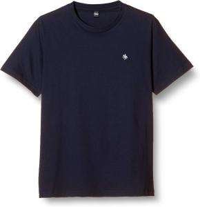 Футболка-поло Gunze, стандартная модель, с круглым вырезом, мужская, темно-синий