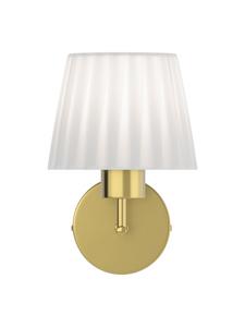 Home24 Настенный светильник TRACT с питанием от батареи, белый/латунный