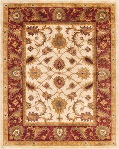 Ковер для акцента SAFAVIEH, 69 x 122 см, Classic Collection, Ivory & Red, ручной работы традиционный восточный шерстяной, идеально для помещений с высокой проходимостью в прихожей, гостиной, спальне (CL244D)