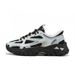 Слипоны с амортизацией и дышащие низкие повседневные кроссовки women's Skechers, серый черный