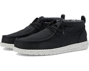 Кроссовки Hey Dude Wally Mid Canvas, цвет Black/White