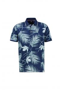 Модная рубашка-поло с летним узором Lerros, синий