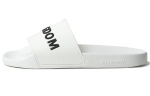 Шлепанцы мужские Burberry с логотипом, белый