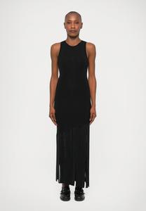 Платье sandro ROBE SANS MANCHES LARGES FRANGES, Noir/Black