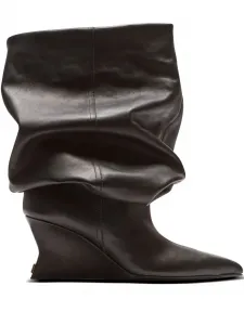 Ботильоны на танкетке Balmain, черный