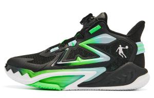 QIAODAN Низкие детские баскетбольные кроссовки black green