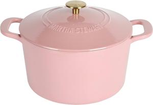 Кастрюля MARTHA STEWART Gatwick эмалированная чугунная 6,6 л, розовый/золотой