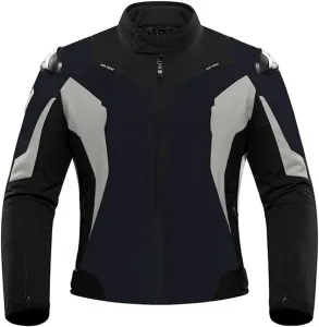 Мужская мотоциклетная куртка, водонепроницаемая защита тела со съемной подкладкой, gray