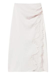 Юбка миди с кружевными вставками TWINSET, белый