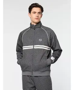 Большая и высокая куртка Dallas в клетку Houndstooth Sergio Tacchini, черный