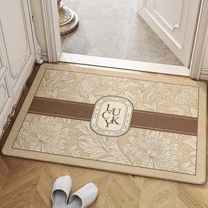 Dajiang Ковер 60х90 см для прихожей, винтажный, цветочный узор, износостойкий и устойчивый к пятнам