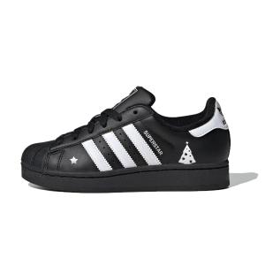 Adidas Originals Кроссовки для скейтбординга Superstar 2 Shell Head, износостойкие, дышащие, низкие, унисекс, черный с белым