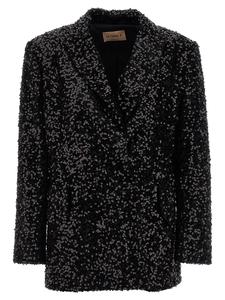 Двубортный пиджак 'Como' LE TWINS, черный