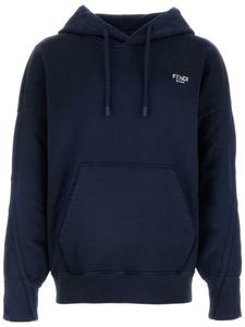 Толстовка с капюшоном и логотипом FENDI, синий