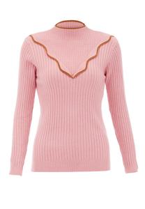 Тонкий вязаный свитер NALLY Sweater, розовый