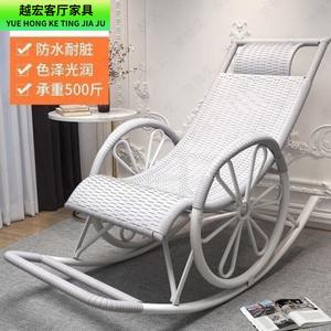 Fantasy Кресло-качалка для улицы, усиленная стальная рама, белый двухслойный