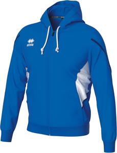 Худи Errea на молнии, унисекс, боковые карманы, стандартный крой, синий/белый/темно-синий
