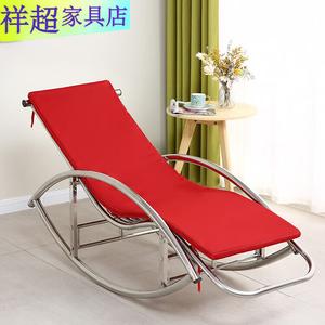 Vinoya Кресло-качалка из нержавеющей стали 304, модель 201a, с большим красным съемным чехлом