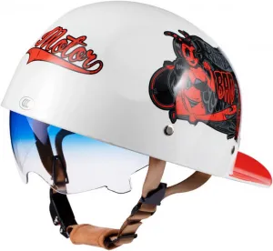 Реактивный шлем, шлем для круизера, чоппера, скутера, шлем-бейсболка, полушлем, мотоциклетный шлем, полушлем для скутера с сертификатом ECE, полушлем, шлем для мопеда, ретро-шлем для взрослых, мужской GHHTHEN, F