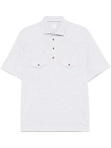 Eleventy меланжевая рубашка поло, серый