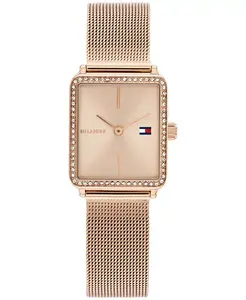 Женские часы-браслет Quartz Carnation с позолоченным корпусом из нержавеющей стали, 21.3 мм Tommy Hilfiger