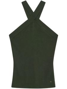 ANINE BING вязаный топ Brea, зеленый